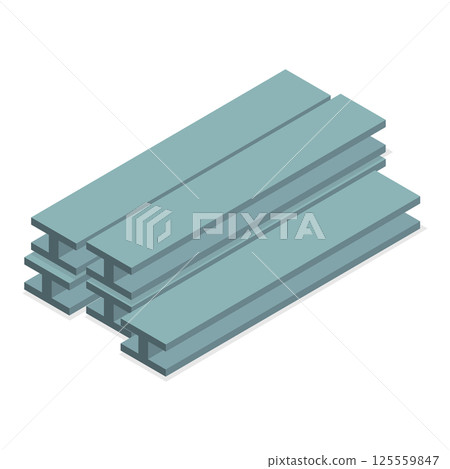 3D Isometric Flat  Set of Building Materials. Item 3 125559847