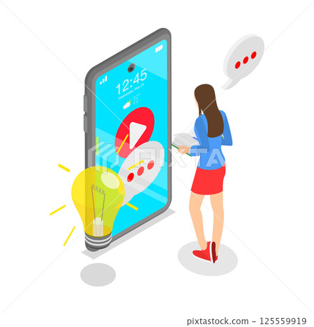 3D Isometric Flat  Illustration of Education. Item 2 125559919