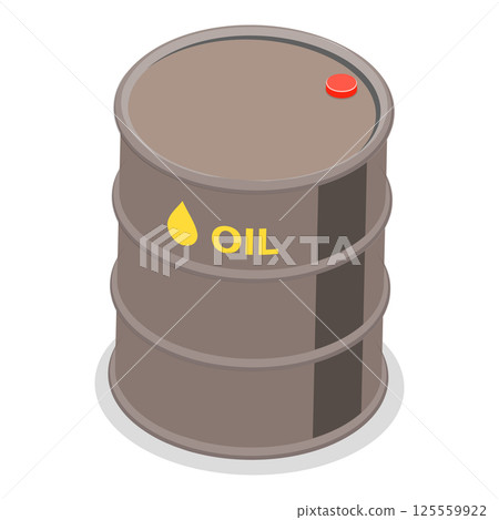 3D Isometric Flat Illustration of Gas Cylindrical Containers. Item 2 3D Isometric Flat Illustration of Gas Cylindrical Containers. Item 2 125559922