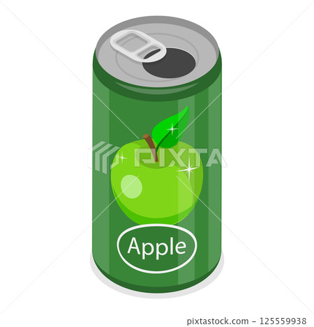 3D Isometric Flat Set of Soda Drinks. Item 5 3D Isometric Flat Set of Soda Drinks. Item 5 125559938