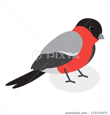3D Isometric Flat  Set of City Birds. Item 8 125559975
