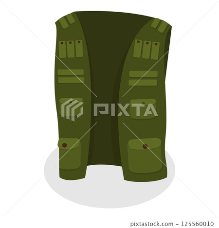 3D Isometric Flat  Illustration of Millitary Collection. Item 15 125560010