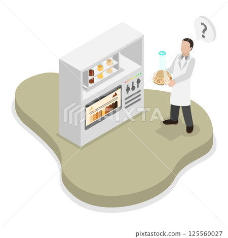 3D Isometric Flat  Illustration of Soil Analysis. Item 3 125560027
