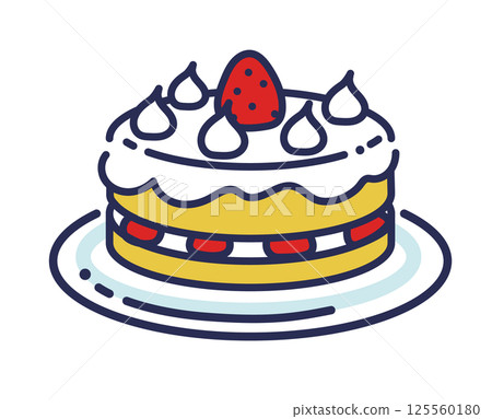 Illustration of a hole cake Illustration of a hole cake 125560180