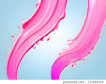 Pink shade swatch paint splatters and strokes creating dynamic abstract shapes on a clean white background, showcasing an artistic and modern visual with a lively touch of color Pink shade swatch paint splatters and strokes creating dynamic abstract shapes on a clean white background, showcasing an artistic and modern visual with a lively touch of color 125560428