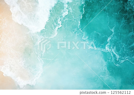 Rippling water from an overhead view reflects light creating abstract patterns across the surface 125562112