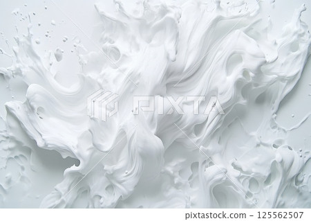 Aerial view of swirling river foam patterns highlighted by bright natural light Aerial view of swirling river foam patterns highlighted by bright natural light 125562507