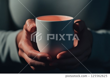 Close up view of a woman struggling to hold a cup due to severe arthritis in her fingers Close up view of a woman struggling to hold a cup due to severe arthritis in her fingers 125562625