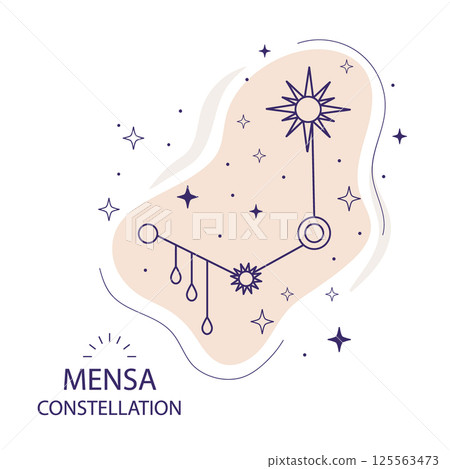 Star constellation Mensa vector illustration Star constellation Mensa vector illustration 125563473