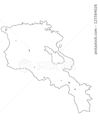 Blank map Armenia 125564026