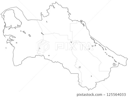 Blank map of Turkmenistan 125564033