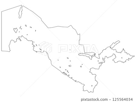 Blank map of Uzbekistan 125564034