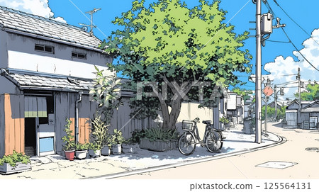 A streetscape reminiscent of the Showa era 125564131