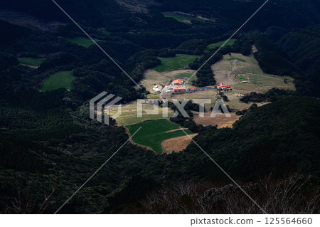 View of Narunoo Ranch from the Takakuma Mountains, Kagoshima 125564660