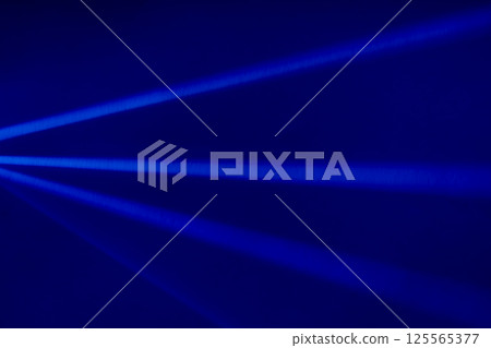 Blue light flare prism rainbow flares overlay effect on black background, light crossing crystals, prismatic sun catcher reflections rays. Abstract blurred colourful lens flare bokeh on dark 125565377