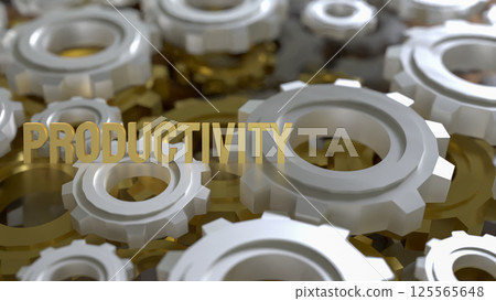 The Productivity text for Business concept 3d Rendering. 125565648
