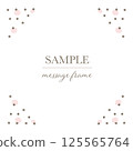 Pink polka dot frame illustration 125565764