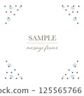 Blue polka dot frame illustration 125565766