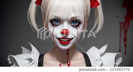 身著哥德蘿莉女僕裝的女謀殺小丑，生成式人工智慧 125565770