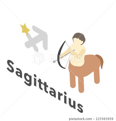 等距插圖：射手座 125565959