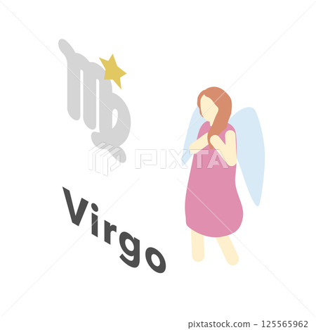 等距插畫：處女座 125565962