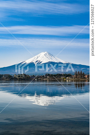 山梨縣河口湖和富士山 山梨縣河口湖和富士山 125566027