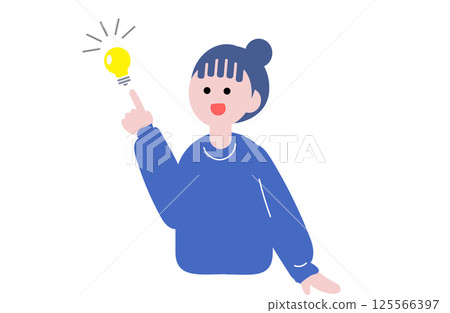 Illustration of a flashing woman Illustration of a flashing woman 125566397