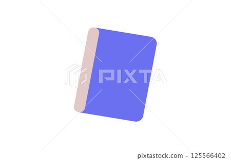 Blue notebook illustration 125566402
