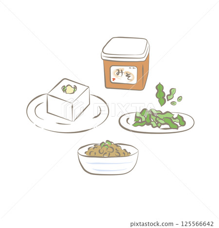 大豆產品的例證 大豆產品的例證 125566642