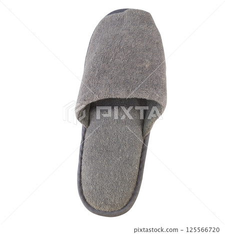 Home slippers color gray isolated on white background Home slippers color gray isolated on white background 125566720