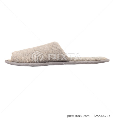 Home slippers color gray isolated on white background 125566723
