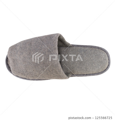 Home slippers color gray isolated on white background 125566725