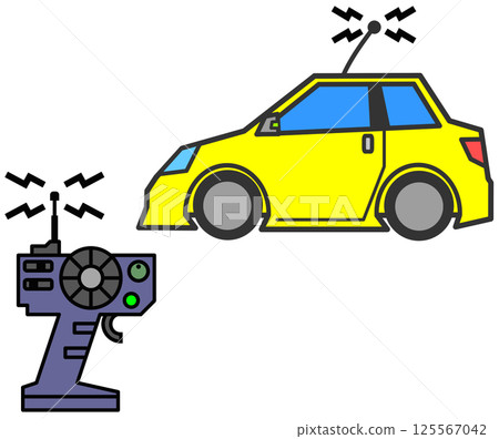 A hobby radio-controlled car that can be driven by remote control A hobby radio-controlled car that can be driven by remote control 125567042