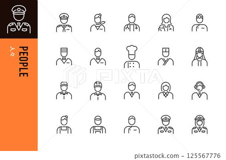 People line icon set 125567776