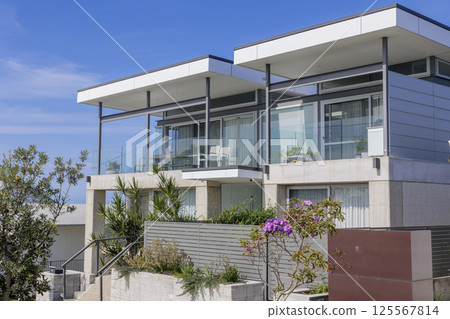 Blue sky and newly built property 125567814