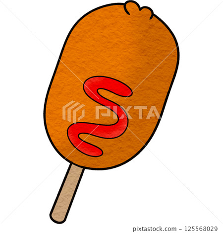The illustration of a corn dog The illustration of a corn dog 125568029