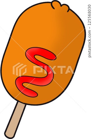 The illustration of a corn dog The illustration of a corn dog 125568030