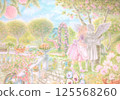 Quiet peach orchard 125568260