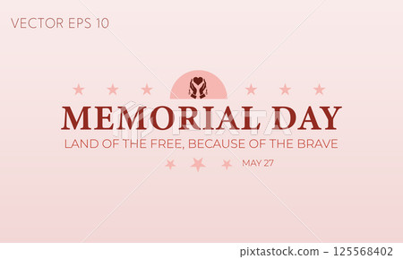 Memorial Day Eagle Emblem Land of the Free Tribute 125568402