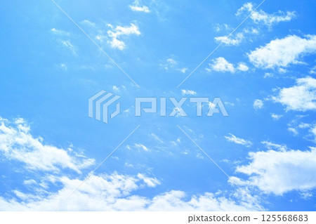 藍色的天空和雲圖像 125568683