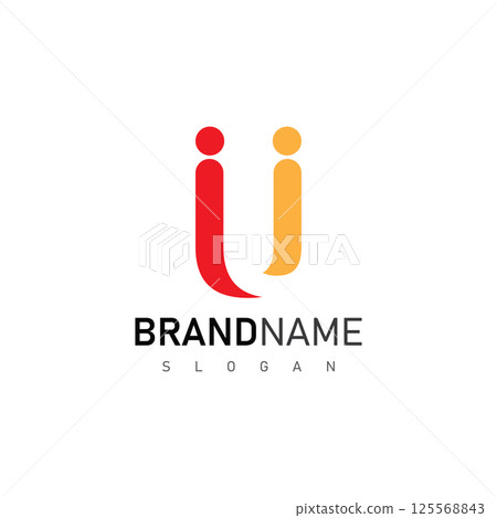 u letter logo vector illustration 125568843