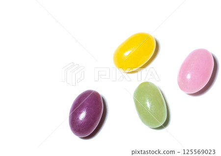 彩色軟糖豆和糖果背景材料 125569023