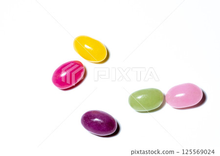 彩色軟糖豆和糖果背景材料 125569024