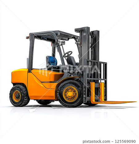 Forklift close-up illustration 125569090