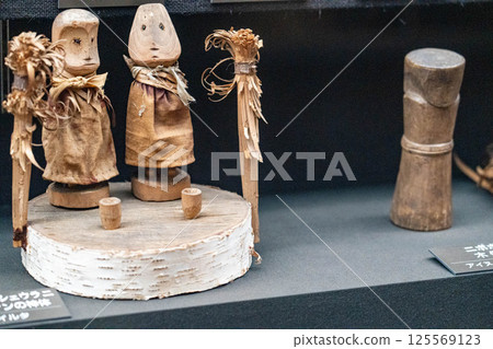 Ainu wooden doll 125569123