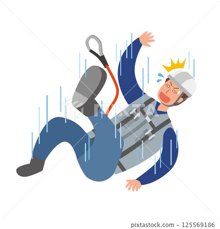 Male worker falling 125569186