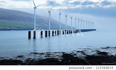  風力發電的形象 125569634