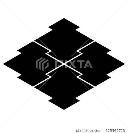 This is the family crest. It is called Yotsumatsu-kawabishi. 125569713