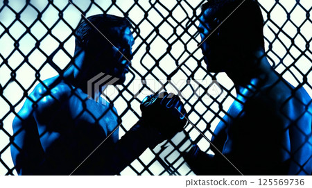 Two fighters facing each other 125569736