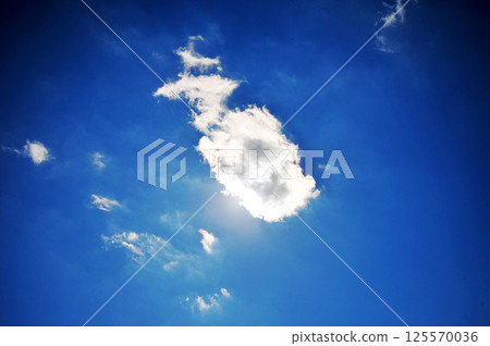 A cloud in the sky covers the sun at noon A cloud in the sky covers the sun at noon 125570036